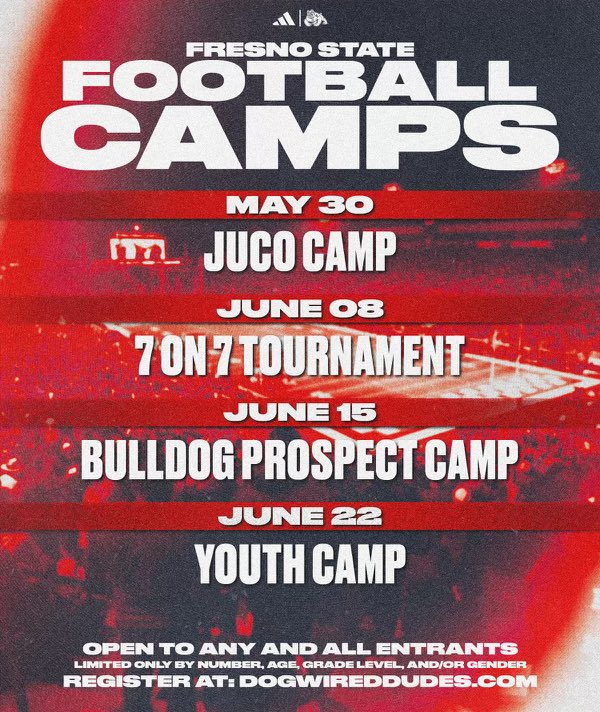 ‼️2024 Football Camp Szn‼️ 🗓️ JUCO Camp May 30th 🗓️ 7 on 7 Tournament June 8th 🗓️ Bulldog Prospect Camp June 15th 🗓️ Youth Camp June 22nd