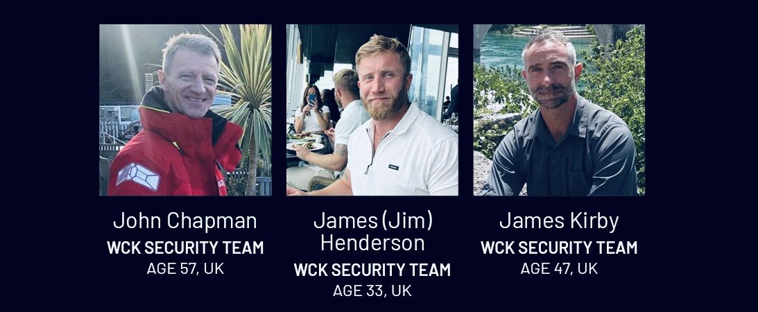 We extend our deepest heartfelt condolences to the families of John Chapman, James Henderson and James Kirby, the 3 British aid workers, and the families of all volunteers of @WCKitchen, murdered by an Israeli airstrike in #Gaza yesterday. May they rest in eternal peace and…