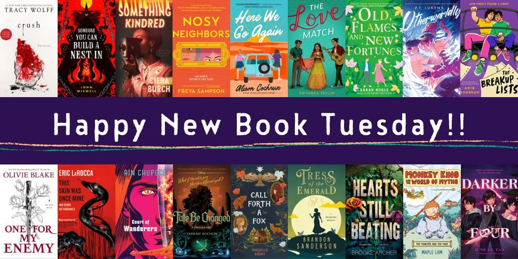 ✨Happy #NBT to all of these amazing new arrivals! On Wednesday, April 3rd, 2024 at 7:00 PM PT, join BROOKE ARCHER (@abrookeworm) for an IN-STORE event for HEARTS STILL BEATING! Come visit for the complete list of the other new books out today! -> buff.ly/3qyZCuc