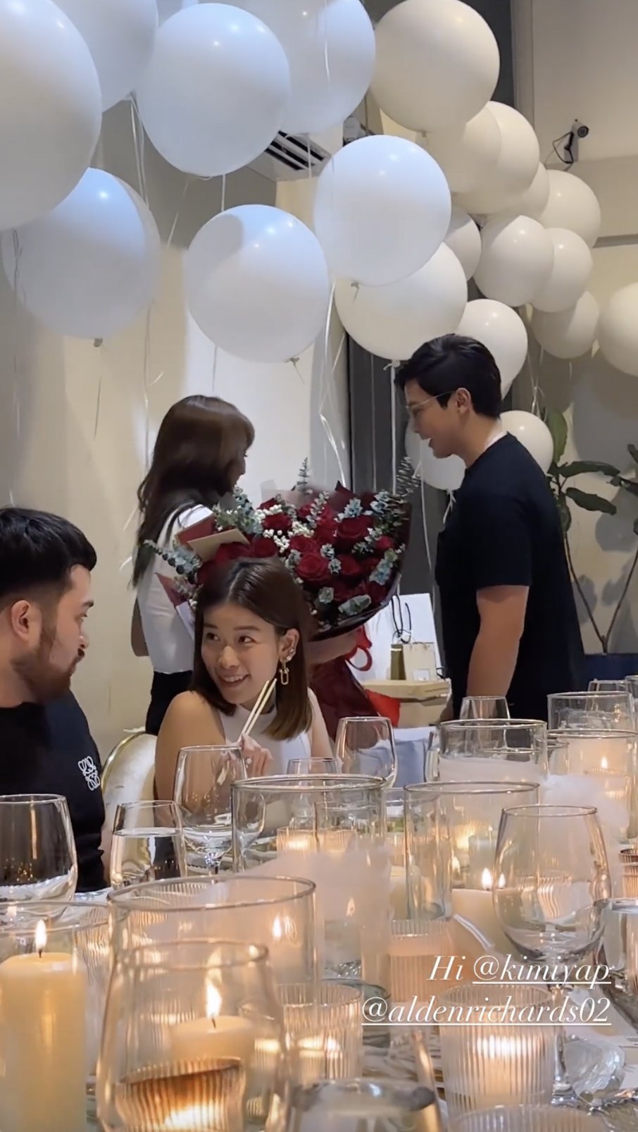Inquirer on X: "HOW ARE YOU ALL KATHDEN FANS FEELING? 😍 LOOK: Alden Richards gives Kathryn Bernardo a bouquet of roses and a gift during the latter's surprise post-birthday celebration. Fans of