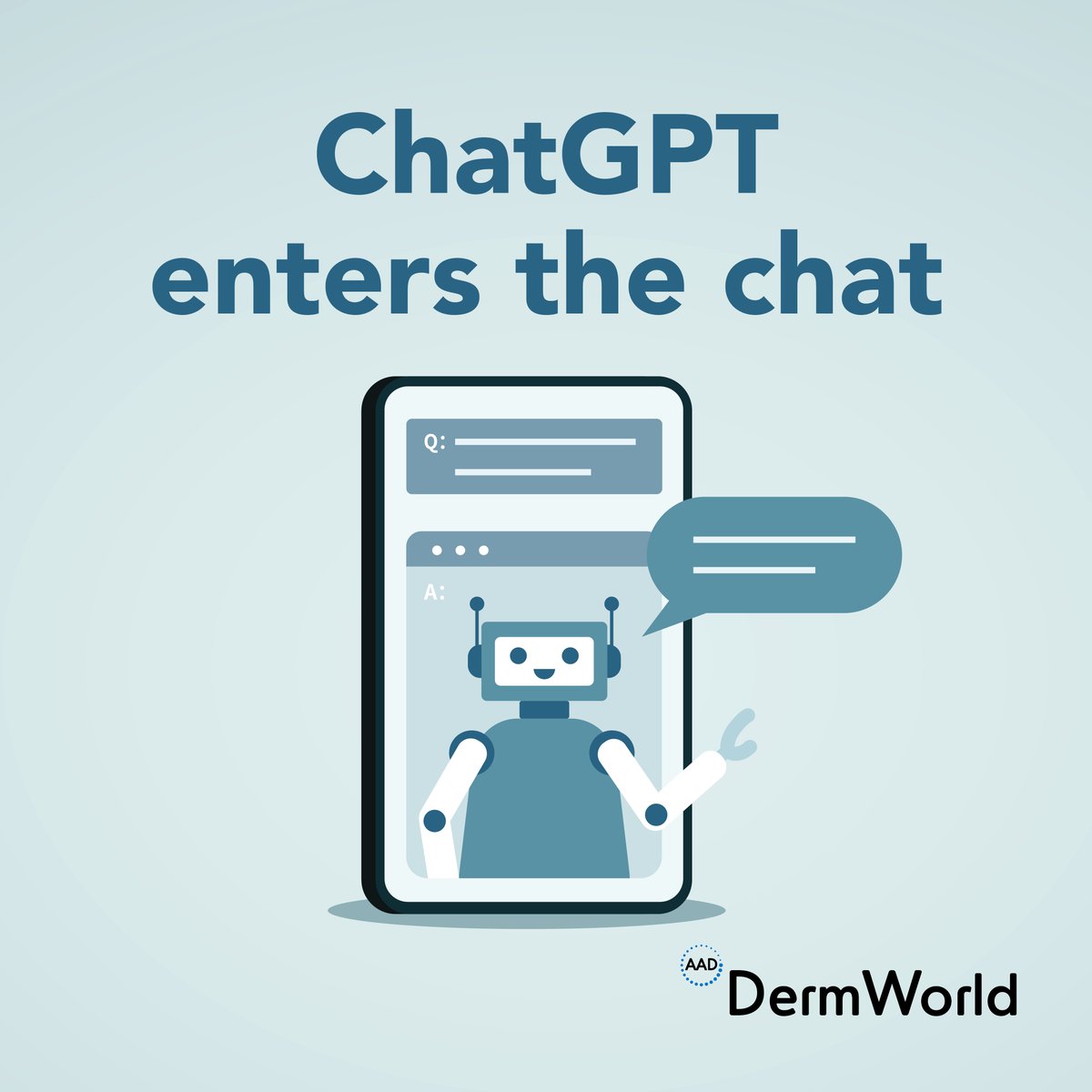 🗨️ #ChatGPT has entered the chat. Dermatologists discuss the possibilities — and pitfalls — of ChatGPT in clinical practice in #DermWorld. aad.org/dw/monthly/202…
