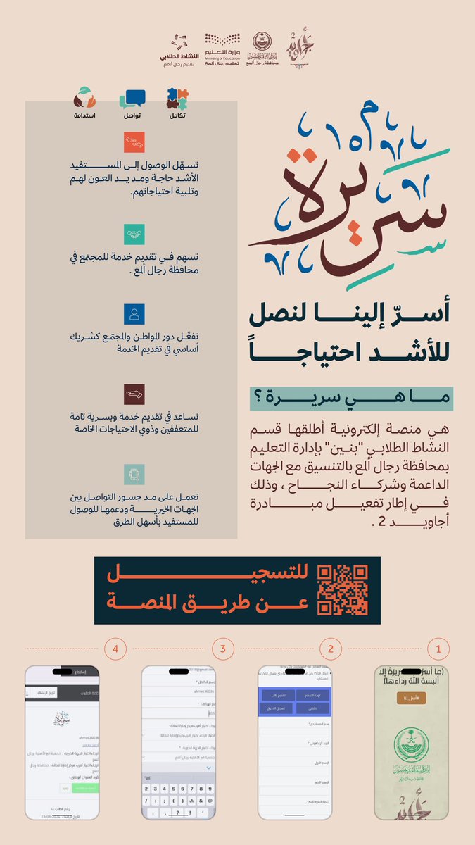 1asirnews's tweet photo. إطلاق منصة (سريرة)

 أسرّ إلينا لنصل للأشد احتياجاً

#أجاويد2 #رجال_ألمع 
@asda_aseer
#صحيفة_عسير https://t.co/ECPLgWozBN