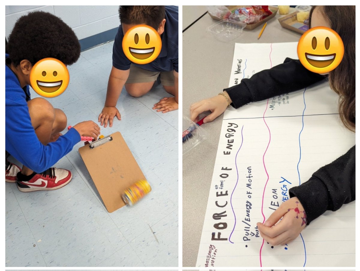 mrsbairdScience's tweet photo. Mrs. Baird's 5th grade lunch bunch is reviewing forces and forms of energy in order to move a full and empty aluminum can-Lots of creative ideas using science concepts! And vocabulary review is fun too! @HCPSElemScience @WeAreHAEST @SchmidtSailors https://t.co/ftdJBNgw3Y