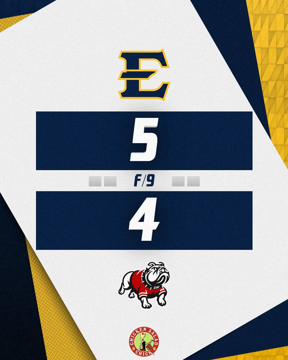 𝘽𝙐𝘾𝙎 𝙒𝙄𝙉! 𝘽𝙐𝘾𝙎 𝙒𝙄𝙉! 𝘽𝙐𝘾𝙎 𝙒𝙄𝙉!

Nayadley ties it with an RBI single to third and Suchy wins it with a game-winning single to right-center!

ETSU 5
Gardner-Webb 4

Bucs host Western Carolina this Saturday at 1p at Betty Basler Field

#BeGreat