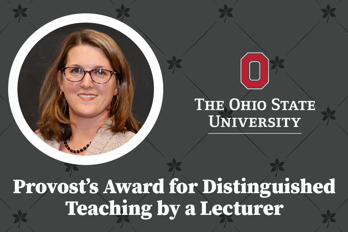 Congratulations to Senior Lecturer Angela Collene on receiving the Provost's Award for Distinguished Teaching by a Lecturer! Collene is one of four at the university to receive this award this year. Learn more at bit.ly/49kLf1t.