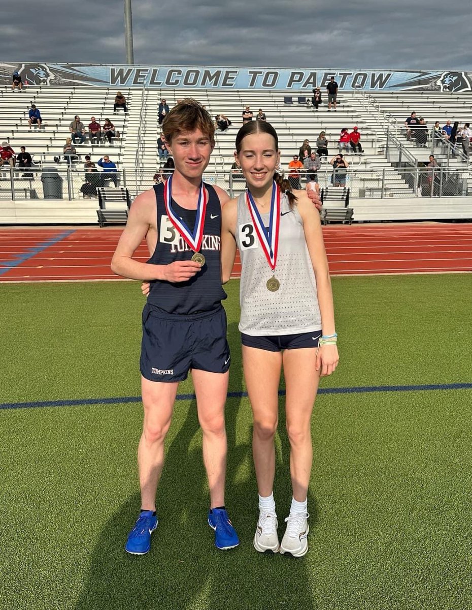 Tompkins Girls' Cross Country/Track & Field (@othsgirlsxctf) on Twitter photo Running out of adjectives to describe theses two…powerful, smart and gritty will have to do. Rowan and Griffen both win the 3200m for District 19-6A! 1600m finals for both on Friday! <a href="/TompkinsTFXC/">Tompkins XC</a> Running out of adjectives to describe theses two…powerful, smart and gritty will have to do. Rowan and Griffen both win the 3200m for District 19-6A! 1600m finals for both on Friday! <a href="/TompkinsTFXC/">Tompkins XC</a>