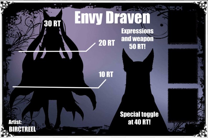 EnvyDraven's tweet photo. IT'S HERE!!!!!!

So much work went into the art, the thought process, and the reveal work! I am so happy to finally show this off! Lets hits the goals!!! I will reveal one section per day
A reflection of the reference sheet, I hope you love it as much as I do!
#VtubersEN #reveal #VtuberDebut #TwitchStreamers #vtuber 

https://t.co/Rm8pvyqugr