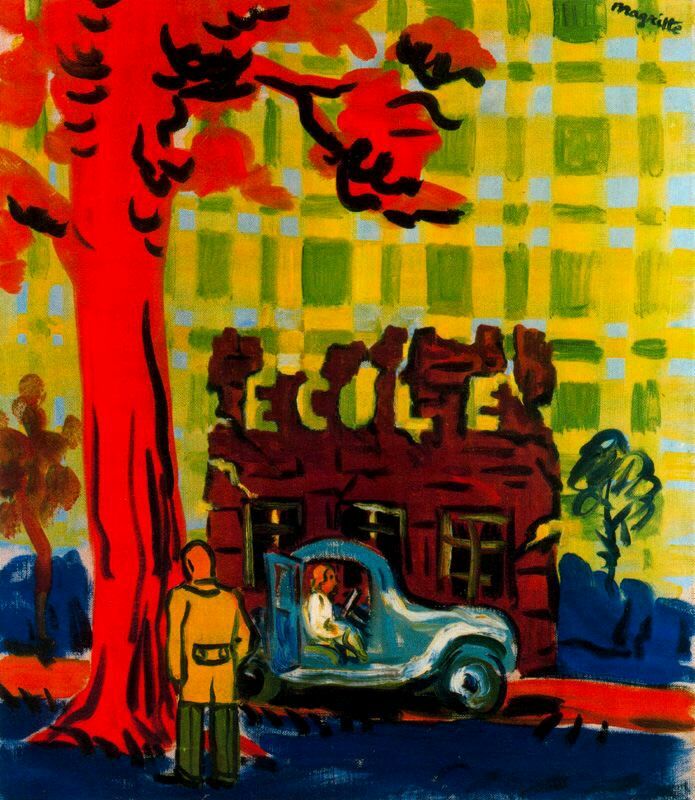 The staging post, 1948 Get more Magritte 🍒 linktr.ee/magritte_artbot