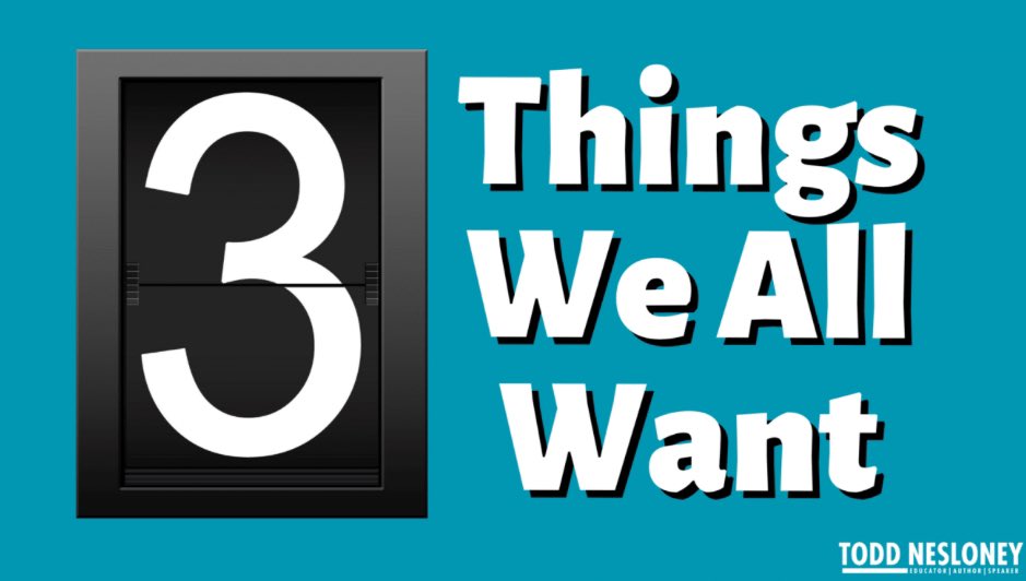 In the work that I do I am constantly looking at how we as humans behave. Are there constants even despite our differences? Are there things we should know about each other so that we can better meet needs and leave a positive impact?

Read more: toddnesloney.com/2024/04/02/3-t…