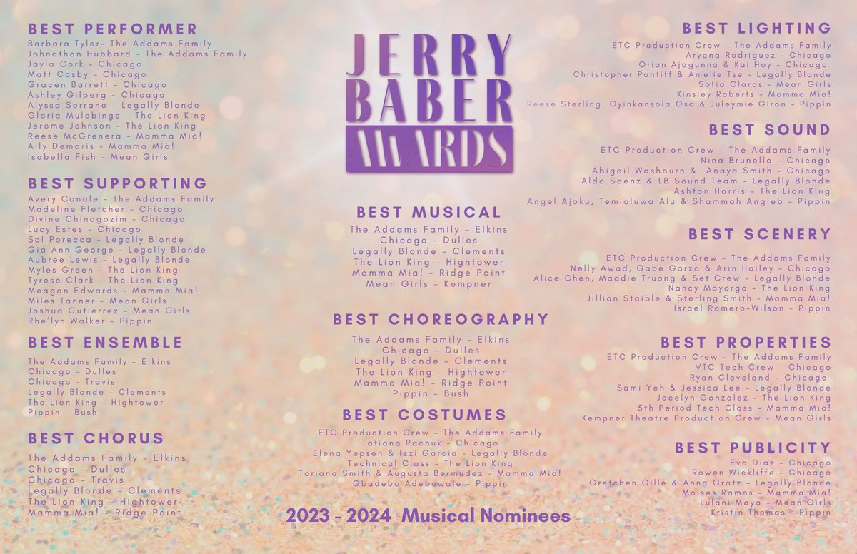 BaberAwards's tweet photo. A little fix of the names! https://t.co/Z8u19OnXoT