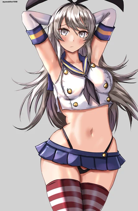 島風コスのワシントン#艦これ版深夜の真剣お絵描き60分一本勝負#艦これ版真剣お絵描き60分一本勝負_20240402#艦これ #ワシントン 
