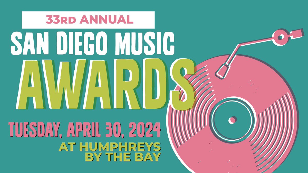 San Diego Music Awards (@sdmusicawards) on Twitter photo Thanks to everyone who participated by voting in this yearโs San Diego Music Awards! โ
We will be tallying up the votes soon and announcing the winners live at the SDMAs on Tuesday, April 30th, at <a href="/HumphreysShows/">Humphreys Concerts by the bay</a>. ๐ Tickets are on sale now at sandiegomusicawards.com. Thanks to everyone who participated by voting in this yearโs San Diego Music Awards! โ
We will be tallying up the votes soon and announcing the winners live at the SDMAs on Tuesday, April 30th, at <a href="/HumphreysShows/">Humphreys Concerts by the bay</a>. ๐ Tickets are on sale now at sandiegomusicawards.com.