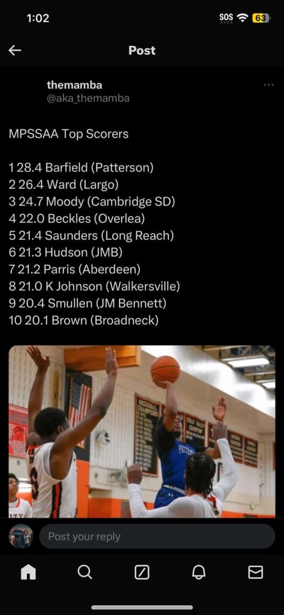 3rd top scorer in maryland🫣