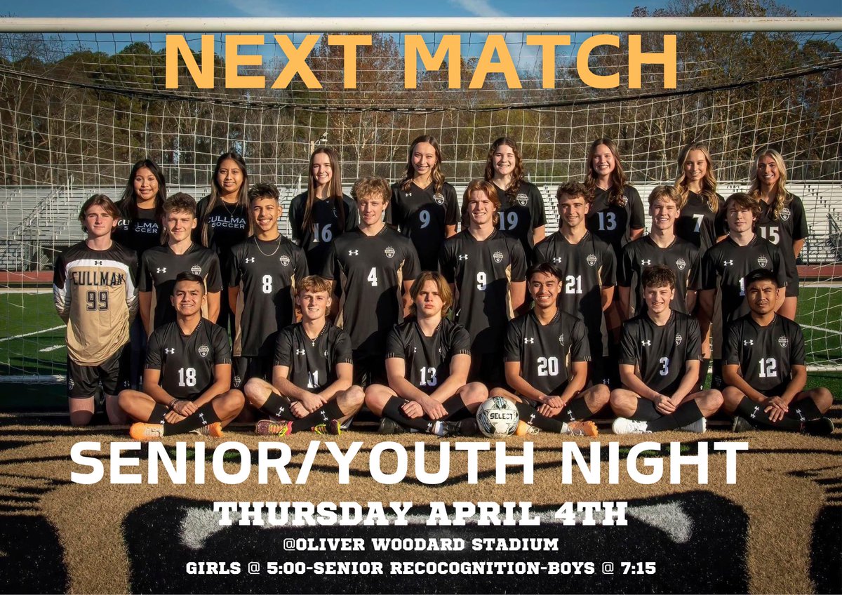 Make plans to come watch the Varsity Boys and Varsity Girls play Thursday vs Mae Jemison.

👏It's senior night and youth night!👏

• Youth can wear a Cullman Bearcat shirt, or a Cullman United shirt to enter for free.