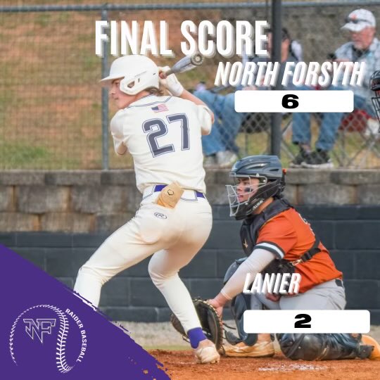 N. Forsyth Baseball (@nofobaseball) on Twitter photo The Raiders take game 1 โฆ<a href="/Braydenseabold4/">Brayden seabold</a>โฉ W, 11Ks โฆ<a href="/gavyn_seitz/">Gavyn Seitz</a>โฉ threw a scoreless 7th.
โฆ<a href="/Treywindhm/">Trey Windham</a>โฉ โฆ<a href="/Bradyholbrook32/">Brady holbrook</a>โฉ โฆ<a href="/ty_womack7/">Ty Womack</a>โฉ โฆ<a href="/ellis_alldredge/">Ellis Alldredge 2026</a>โฉ had doubles. โฆ<a href="/SethDixon_/">Seth Dixon</a>โฉ had a 2 run single โฆ<a href="/JaceCahill/">Jace Cahill</a>โฉ 2 hits The Raiders take game 1 โฆ<a href="/Braydenseabold4/">Brayden seabold</a>โฉ W, 11Ks โฆ<a href="/gavyn_seitz/">Gavyn Seitz</a>โฉ threw a scoreless 7th.
โฆ<a href="/Treywindhm/">Trey Windham</a>โฉ โฆ<a href="/Bradyholbrook32/">Brady holbrook</a>โฉ โฆ<a href="/ty_womack7/">Ty Womack</a>โฉ โฆ<a href="/ellis_alldredge/">Ellis Alldredge 2026</a>โฉ had doubles. โฆ<a href="/SethDixon_/">Seth Dixon</a>โฉ had a 2 run single โฆ<a href="/JaceCahill/">Jace Cahill</a>โฉ 2 hits