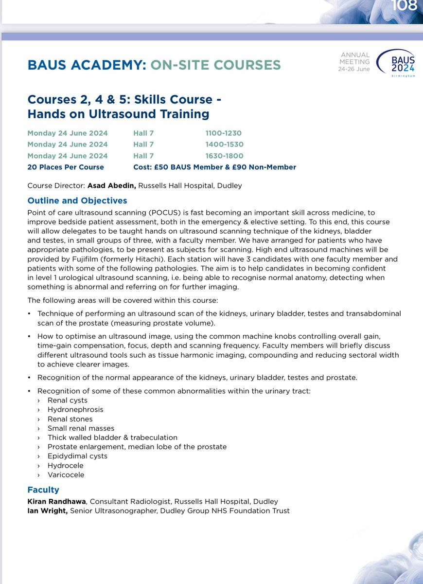 Asad Abedin (@asad_abedin) on Twitter photo We’re offering a hands on ultrasound course at #BAUS24 with sonographers, consultant radiologist & urologist teaching scanning technique for renal, bladder & testes. Patients with common abnormalities have volunteered to be scanned. Scanners provided by <a href="/FUJIFILM_UK/">Fujifilm in the UK</a> We’re offering a hands on ultrasound course at #BAUS24 with sonographers, consultant radiologist & urologist teaching scanning technique for renal, bladder & testes. Patients with common abnormalities have volunteered to be scanned. Scanners provided by <a href="/FUJIFILM_UK/">Fujifilm in the UK</a>