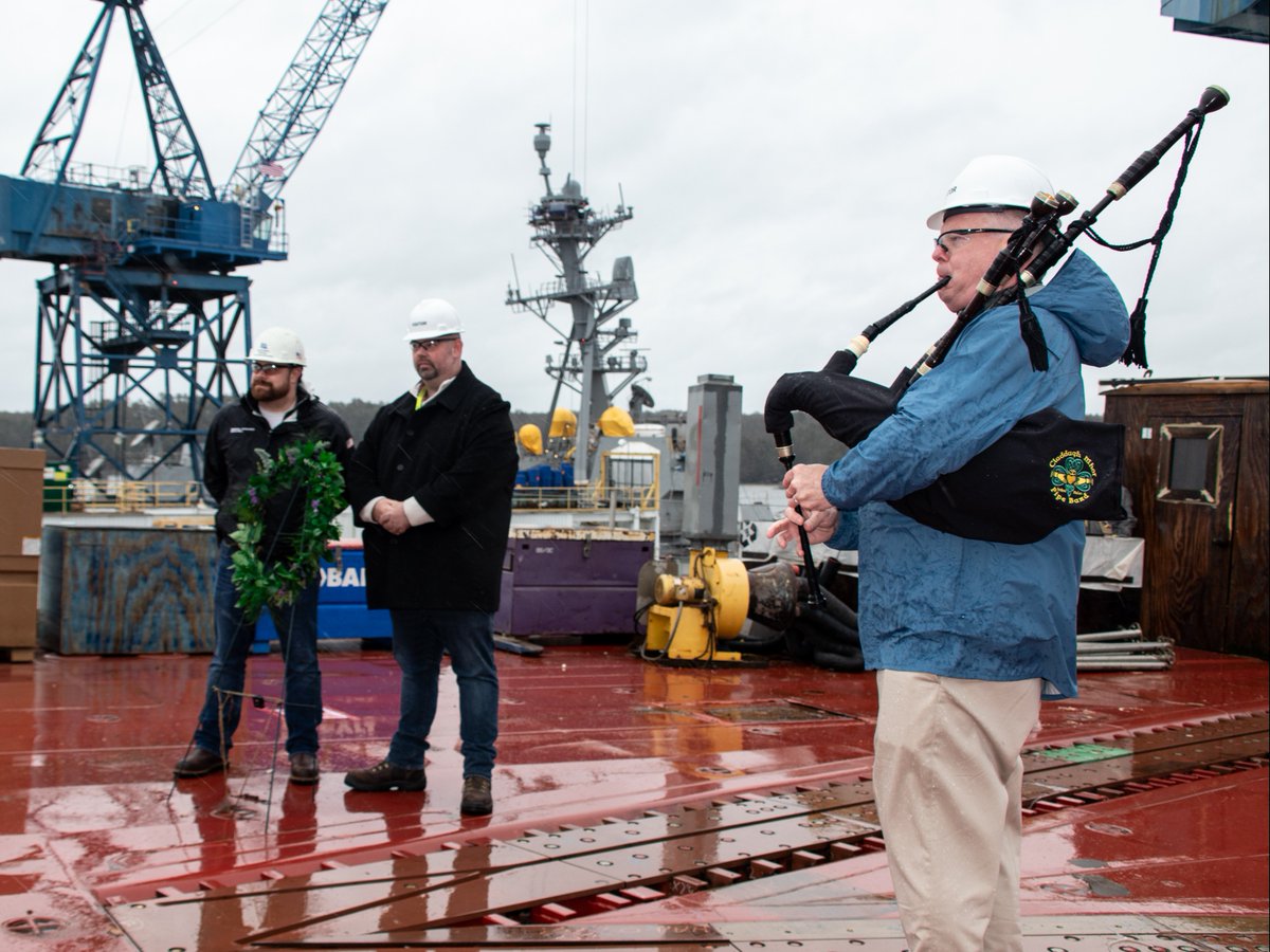 Last Friday, on National Vietnam War Veterans Day, we commemorated the namesake of DDG 127, Patrick Gallagher — an Irish national who volunteered to serve in Vietnam and was killed in action on March 30, 1967, with a bag pipe recital. #VietnamWarVeterans #RememberingHeroes #BIW