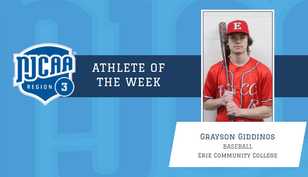 Erie CC's Grayson Giddings named <a href="/NJCAAReg3/">NJCAA REGION 3</a> Athlete of the Week

njcaaregion3.org/aotw/2023-24/s…