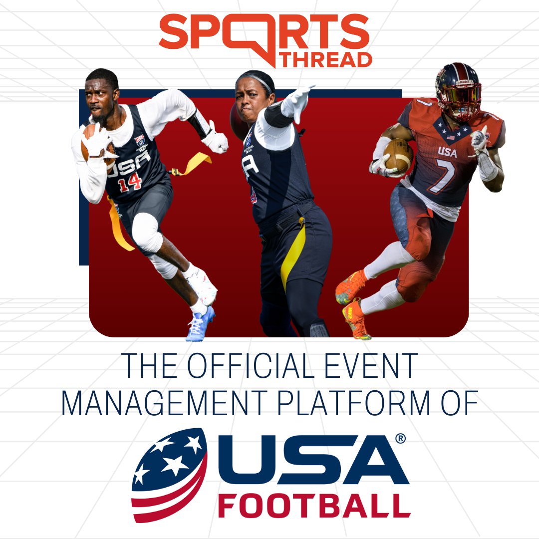 We are proud to announce that Sports Thread is the official event management platform for @USAFootball. We are excited to bring our cutting-edge technology to America's football governing body.