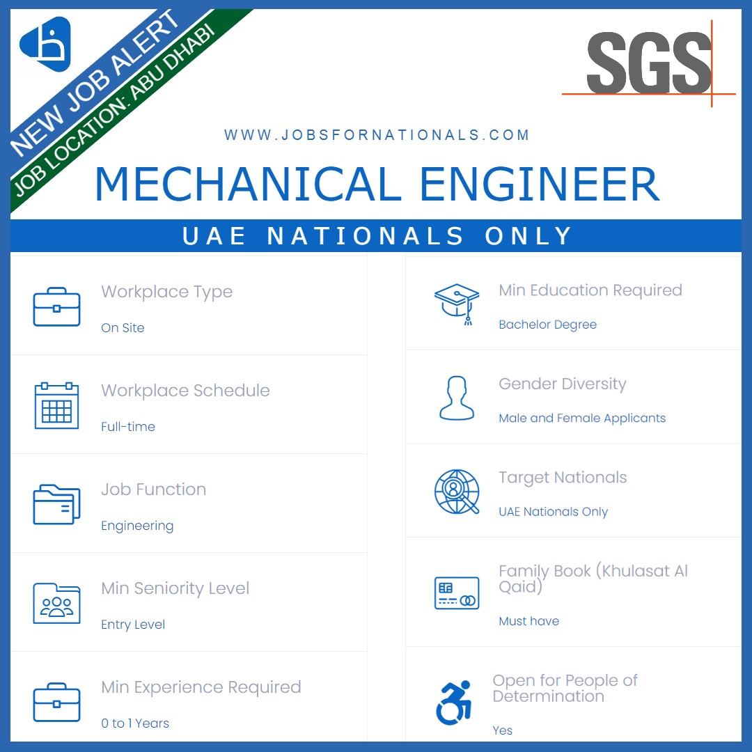 Mechanical Engineer (UAE Nationals Only)

#emiratisation #jobsfornationals #jfnvecf #emirati #uae #dubai #abudhabi #sharjah #ajman #alain #rak #fujairah #uaq #dxb #careers #jobs #employerbranding

bit.ly/43J7dtD