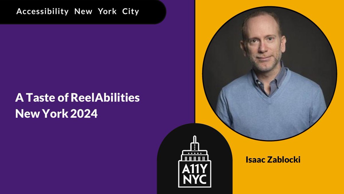 Join me now for A11yNYC to get a sneak peek at the exciting lineup of riveting films coming up at the 2024 @ReelAbilities Film Festival: NY at 7:30 PM ET. bit.ly/49VEfJj #Accessibility #ReelAbilities