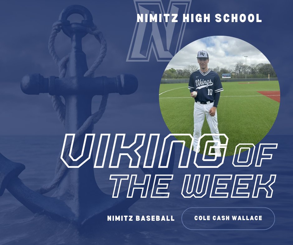 Coach M.A. Small II (@coach_m_a_small) on Twitter photo Your Viking of the Week is <a href="/ColeCashWallace/">Cole Cash Wallace</a>. He takes the mound against Irving High tonight! Despite adversity, he shines bright. Keep grinding, Cole! Your Viking of the Week is <a href="/ColeCashWallace/">Cole Cash Wallace</a>. He takes the mound against Irving High tonight! Despite adversity, he shines bright. Keep grinding, Cole!