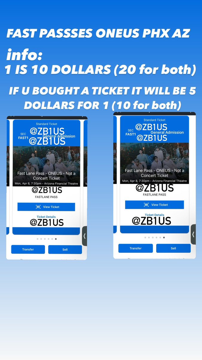 minamz0_1's tweet photo. WANT TO SELL (WTS) 2 ONEUS TICKETS IN PHOENIX ARIZONA AT PHOENIX FINANCIAL THEATER  ON APRIL 8TH 2024 #oneus #oneusphoenix #oneustour #oneusworldtour #oneusladolcevitatour #wtsoneus https://t.co/EbWR71zTBt