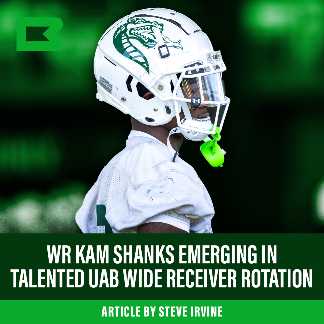 UAB freshman wide receiver Kam Shanks emerging as playmaker in talented wide receiver rotation: bit.ly/3THJqGa