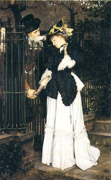Goodnight, my dear Twitter X friends.  Till we tweet again.  😴💤

'The Farewell' by James Tissot; Date: 1871; Style: Realism; Location: Bristol City Museum and Art Gallery, Bristol, UK. 🧑‍🎨🎨