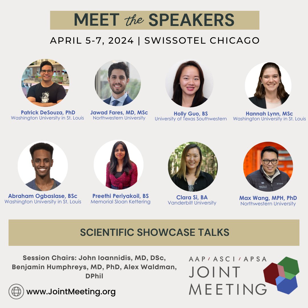 Don’t miss our curated set of trainee scientific showcase talks on 4/5 at 11:00 AM. These 4-minute elevator pitches provide a high-level overview of trainee research and serve as a gateway to our poster session. Learn more at: JointMeeting.org
#JointMeeting2024