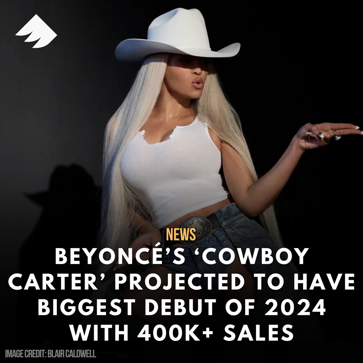 #beyonce's 'Cowboy Carter' is projected to hit 403k sales for it's first week, almost doubling the last record holder, #future & #metroboomin - 'We Don't Trust You' Via HITS Daily Double