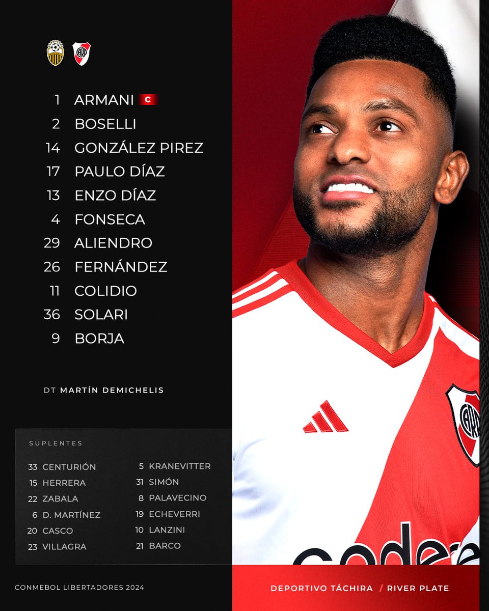 FutbolShowOk's tweet photo. Confirmado #River y su rival #DeportivoTáchira para el debut en la #CopaLibertadores 🏆

🏟️ Polideportivo de Pueblo Nuevo https://t.co/b2wmB75UiP