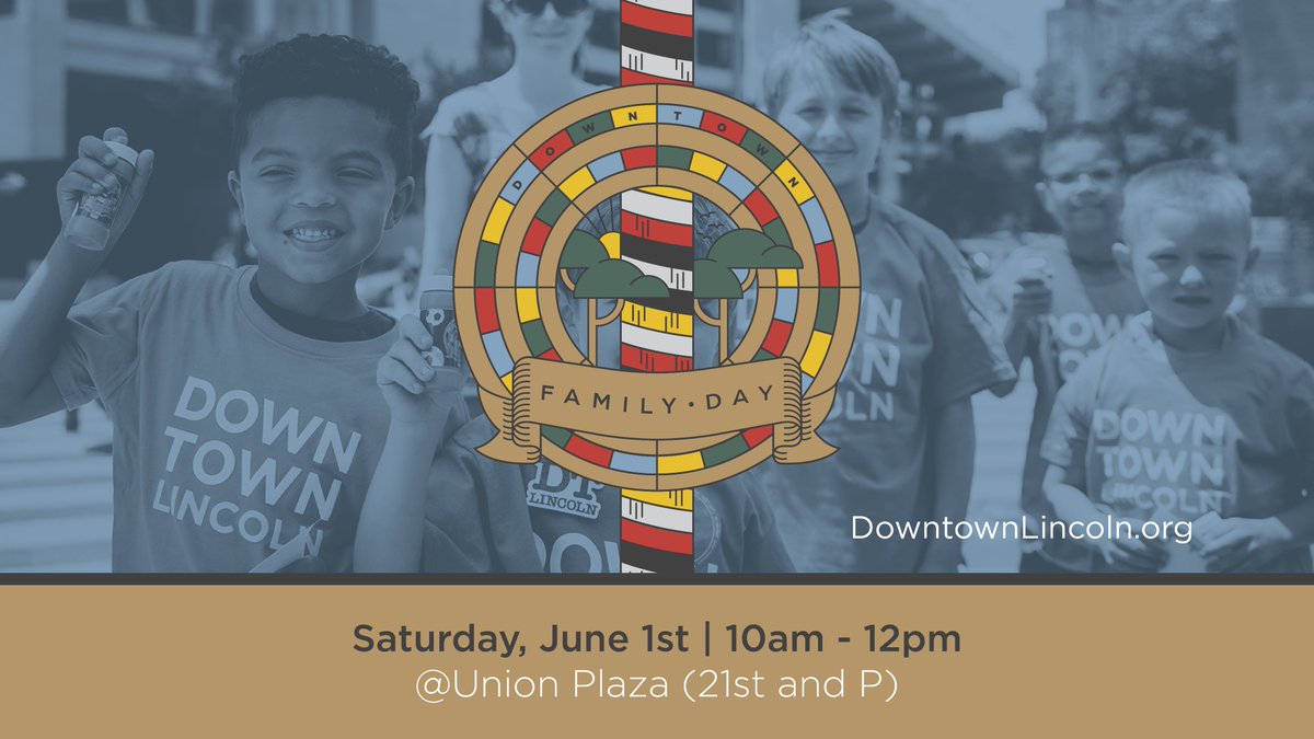 Downtown Family is back again! Join us on Saturday, June 1st from 10am to 12pm. For the first time ever, Downtown Lincoln will be hosting an event at Union Plaza! More details to come. Stay tuned!