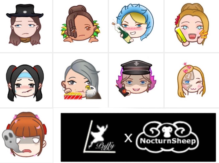 NocturnSheep's tweet photo. Various Kiss Of War Officers
Emote-cons 
| made in 2021 |

Formerly Kiss of War content Creator 🌈Puffy. 
Now NocturnSheep🐏
#digitalart #fanart #KissOfWar #Tap4fun #emoji #chibiart https://t.co/fqBRUNsQke
