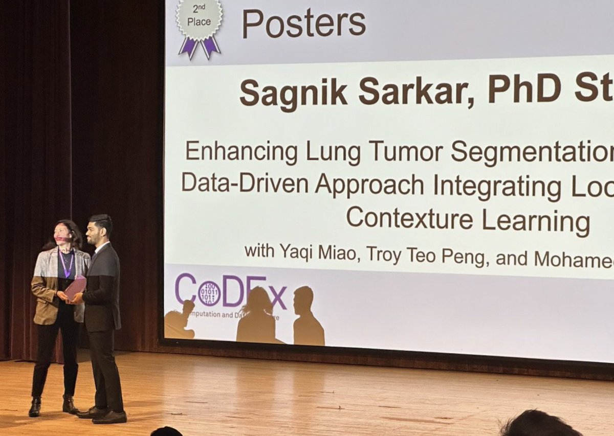 Congrats @lesagniksarkar and Zhuoyang Zou for your excellent presentations @ #CoDEx 2024! Two new DNN models (toxicity prediction and lung cancer target segmentation) are coming to an information system near you.