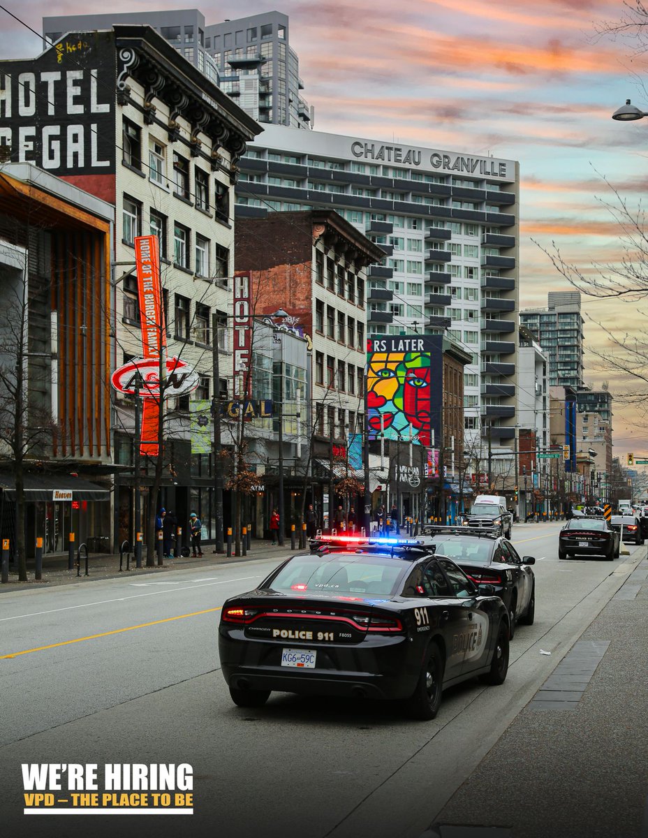 Make our CITY your NEW office!  #VPD  #granville #police #JoinVPD