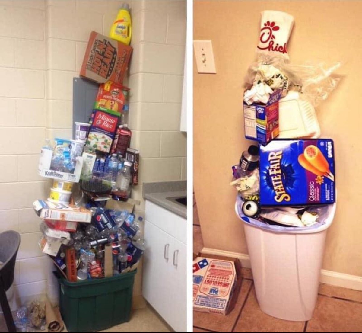 Mfs will spend hours studying charts to lose money but will have trash cans like this