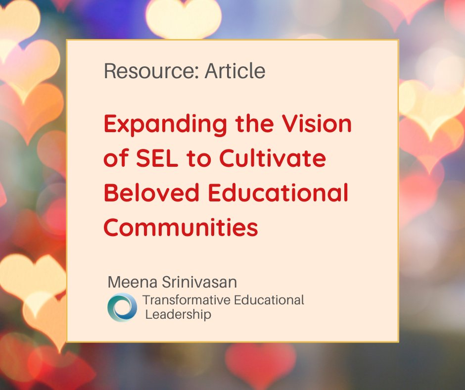 @HeartOfMeena shares how we can widen our view of #SEL to embrace both a sacred commitment to #nonviolence that guides action, and a #spiritual foundation that connects us to our deeper meaning and purpose. Read more bit.ly/3PJFdjO 
#SEL #belovedcommunity #belonging