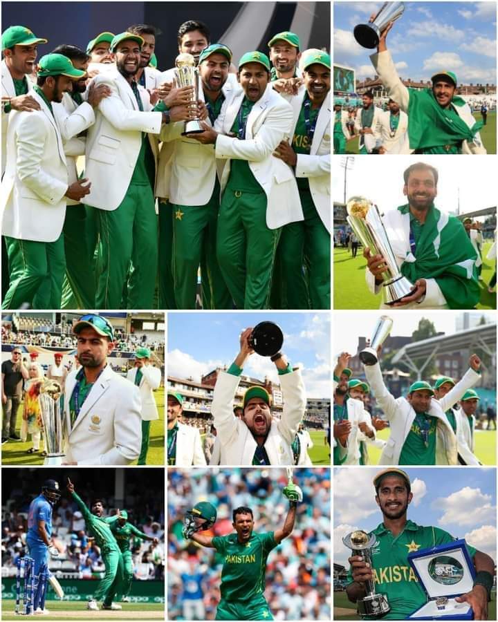 22 رمضان 2017 کو پاکستان نے بھارت کو 180 رنز کے بڑے مارجن سے شکست دے کر آئی سی سی چیمپئنز ٹرافی کا پہلا ٹائٹل اپنے نام کر لیا 🏆🇵🇰

فخر زمان اور محمد عامر اس فائنل کے حقیقی ستارے تھے جبکہ حسن علی کو ٹورنامنٹ میں سب سے زیادہ وکٹیں لینے والا گولڈن بال ملا 💚

#SarfarazAhmed I