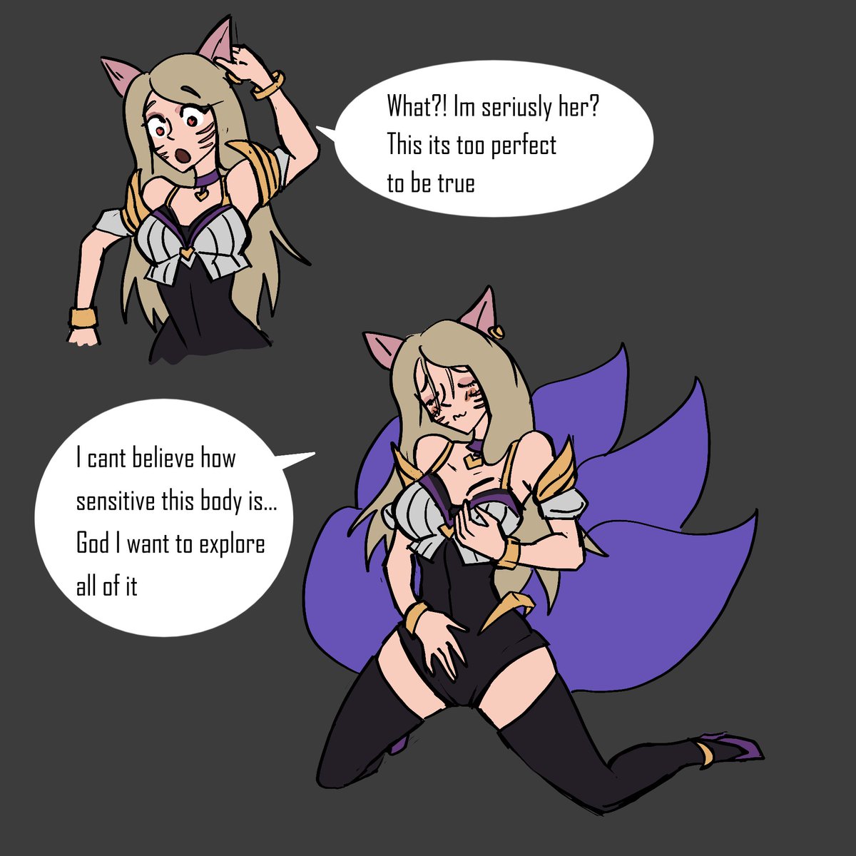 A fan its having the time of his life. #bodyswap #ahri #kda #LeagueOfLegends