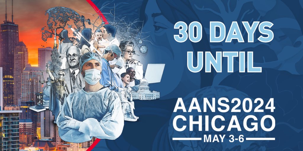 Less than a month until #AANS2024. I'm personally hyped for the AI/deep immersion session and the inaugural AANS/CNS joint tumor board! What are you most excited to learn about this year? #Neurosurgery  aans2024.eventscribe.net/index.asp @DrWallyMD @IsaacYangMD @DornbosIII_MD…