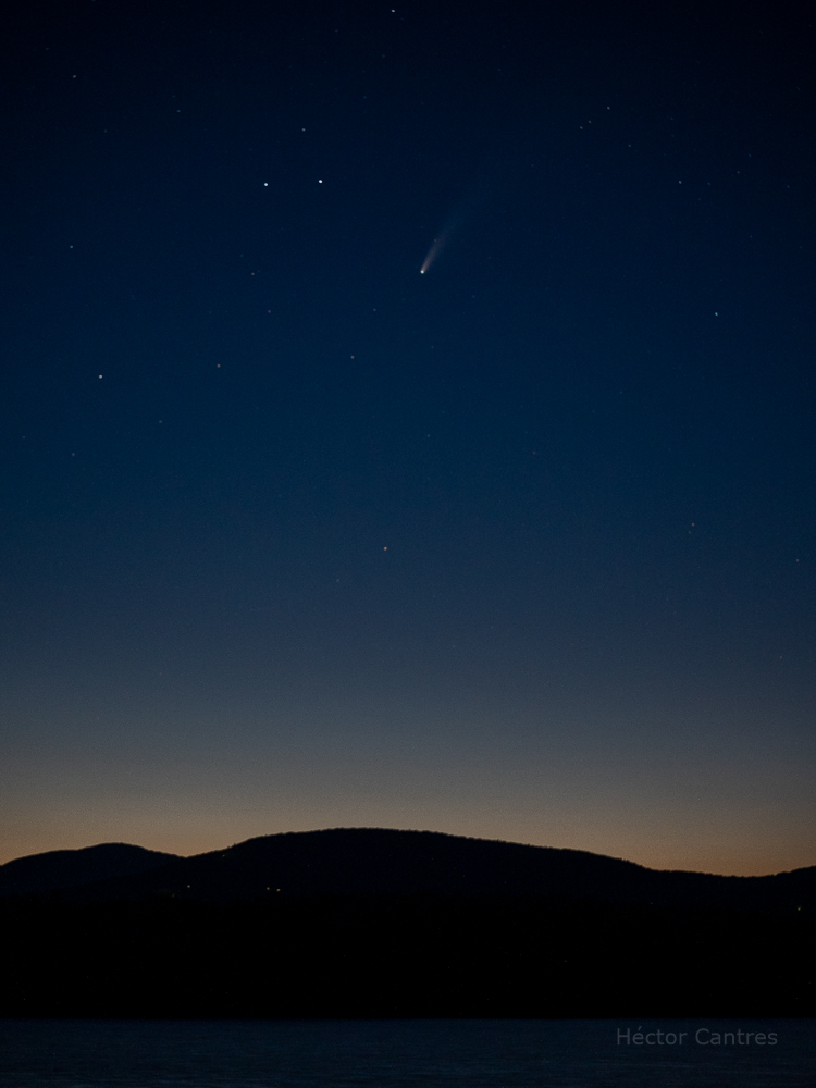 #Picture from a few years back of #comet #Neowise at #sunset.

#astronomy #astrophotography #cometNEOWISE #nature #NeowiseComet #NightSky #space #stars