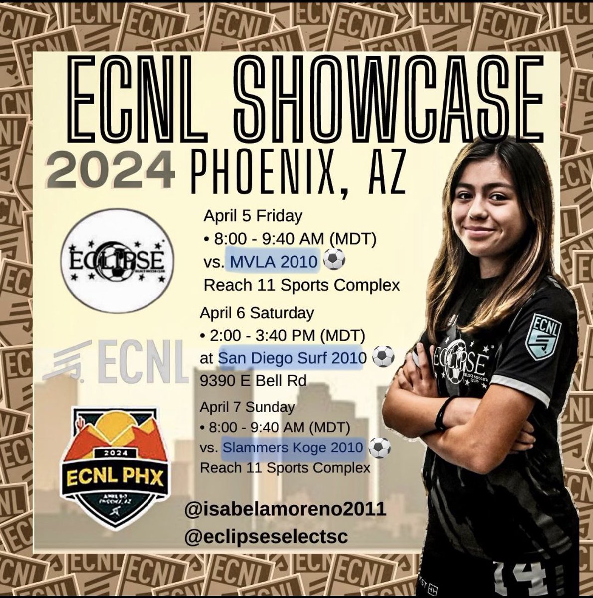 Next up… Phoenix ECNL Showcase!!