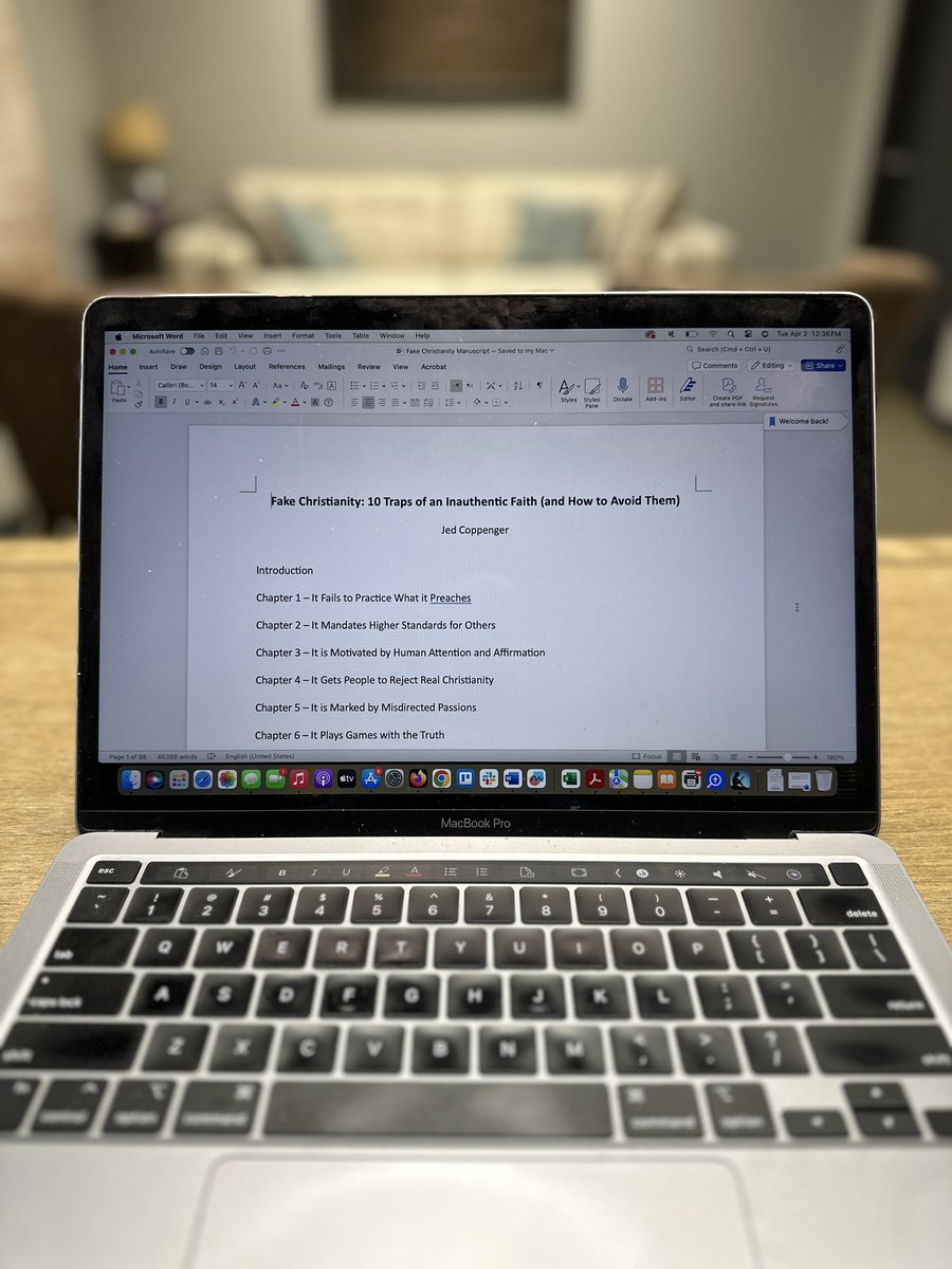 Just turned in my manuscript to @moodypublishers! It’s called “Fake Christianity: 10 Traps of an Inauthentic Faith (and how to avoid them)”… it’s based on Jesus’ final public message which is found in Matthew 23. The traps are found throughout Scripture and all of our lives.