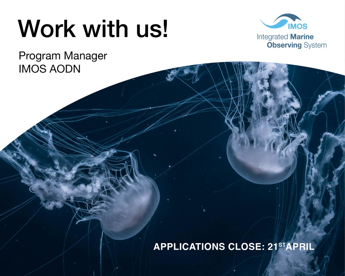 We're looking for an IMOS Australian Data Network Program Manager to join our team 🦞 Play a crucial leadership role in the development and management of our next-generation web-based data management and discovery systems. Apply today: bit.ly/3PM7Cpr