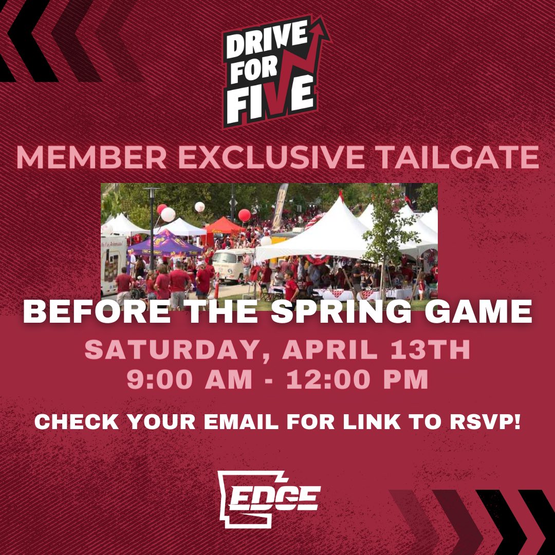 Members check your emails❗️ Join us this Saturday for a Member Exclusive tour of the Fred W. Smith Center before open practice 🏈 Can’t make it this weekend? Join us at our tailgate April 13th prior to the Spring Game! More information & RSVP in your email or on our website!