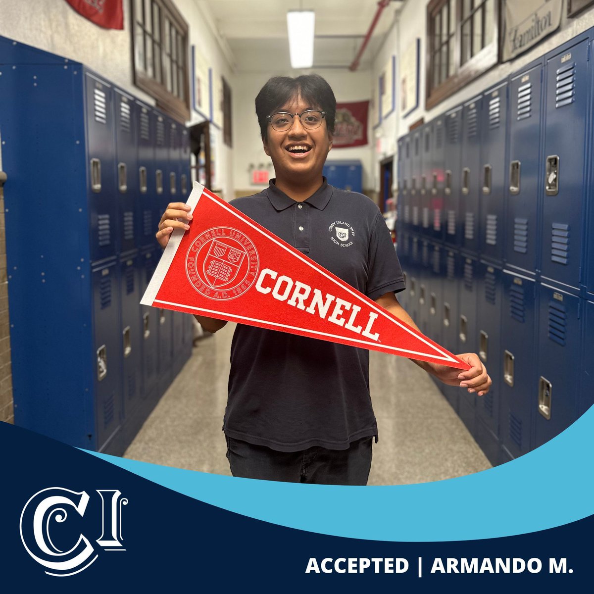 Let’s give a special shout-out to Armando M., Class of 2024, for landing Coney Island Prep's first Ivy League acceptance! His commitment has earned him a path to Cornell University, a stellar moment for our community. Congratulations, Armando!