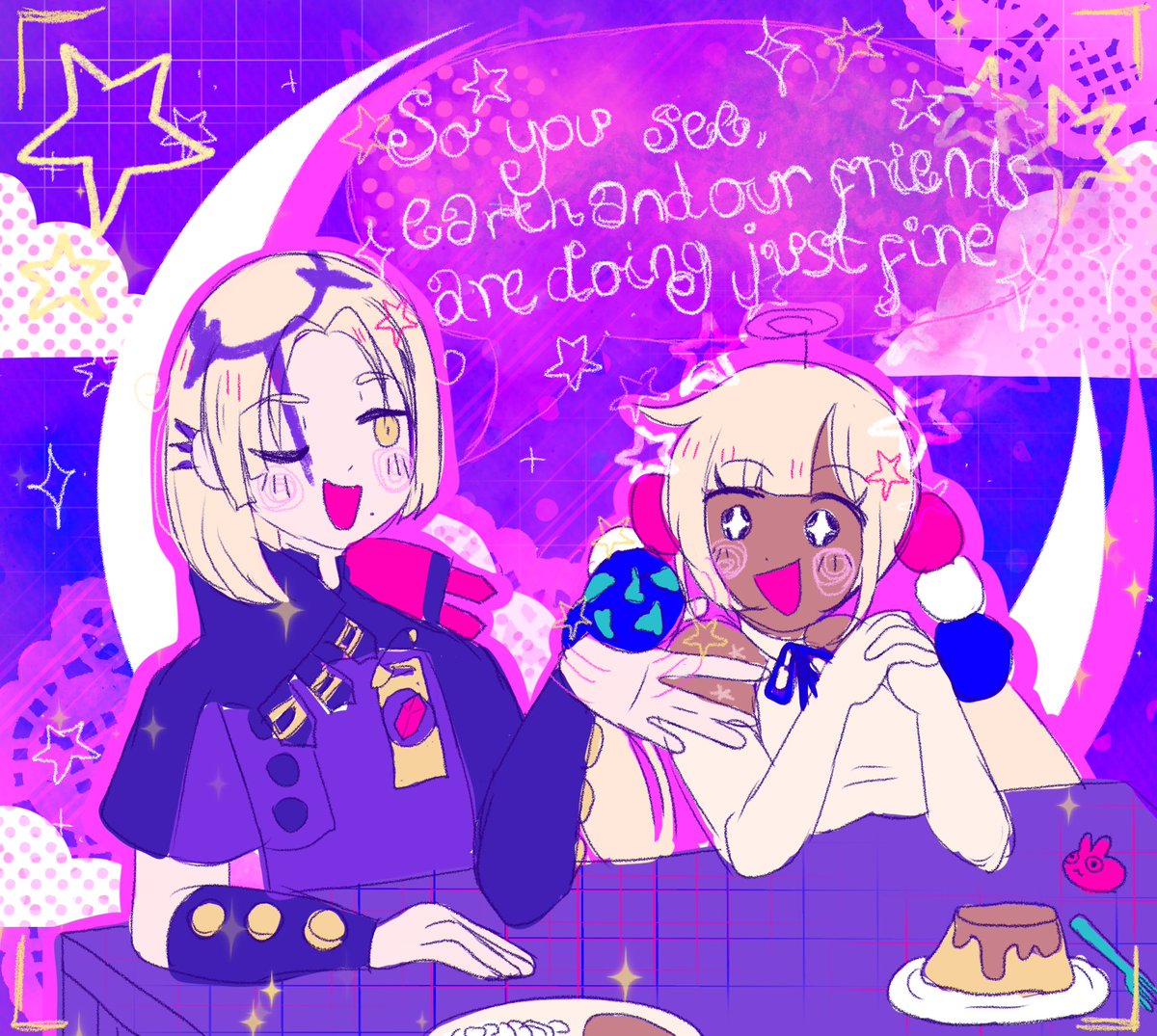 table at the end of the universe ✧˖°
#galaxillust #magniopus 💜🩷💙🤍