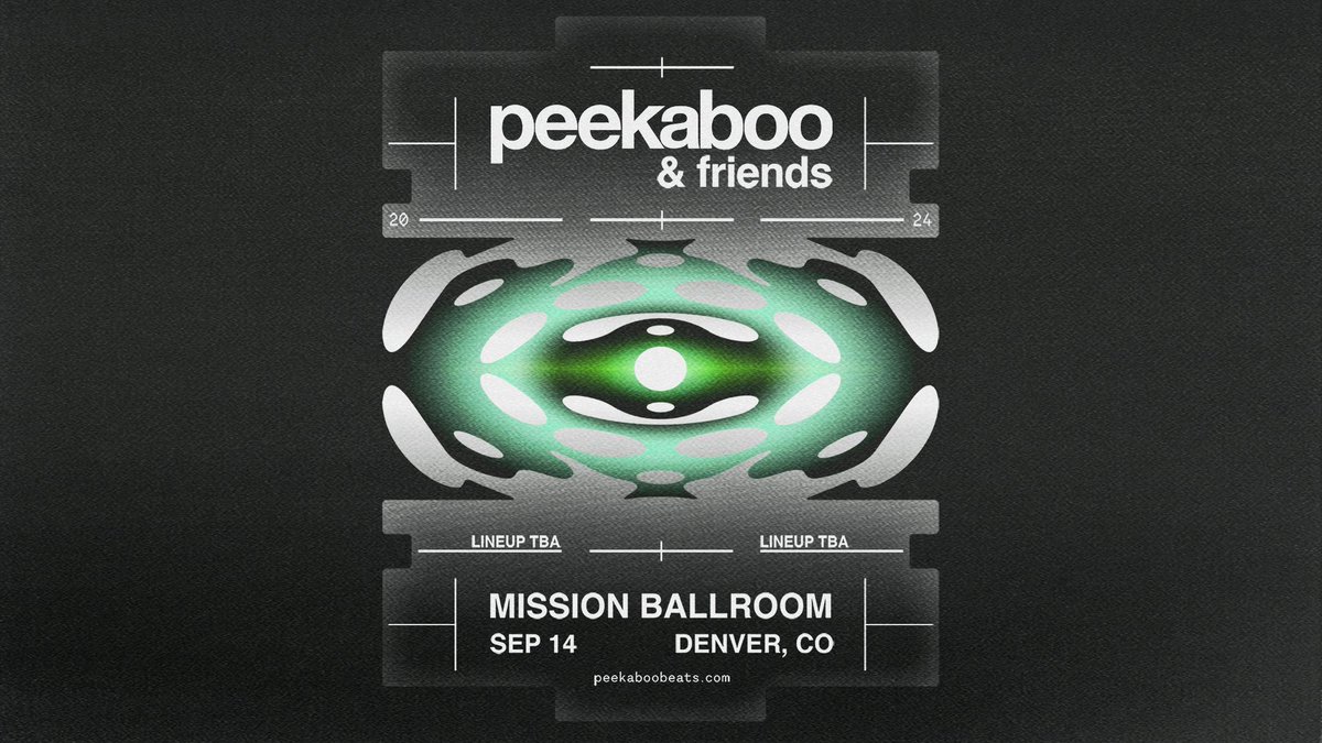 🙈SHOW ALERT!🙈

Party Guru Productions invites you to join us as Peekaboo throws down under the disco ball on Saturday , September 14th at Mission Ballroom!🪩

Register for Pre-Sale here :