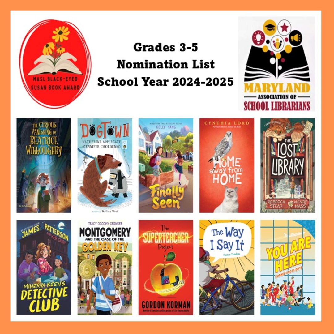MASL is excited to share its 2024-2025 grades 3-5 novels and graphic novel nominees!